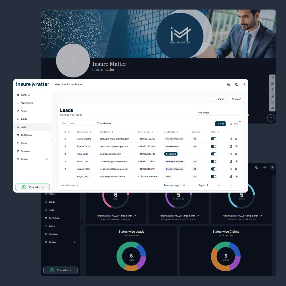 InsureMatter - Insurance Agency Management System